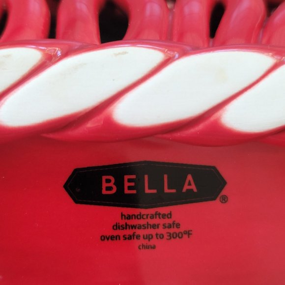 BELLA Handcrafted Red Braided Bread Basket - Picture 5 of 9
